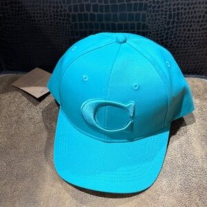 Coach Fragrance Baseball cap. Unisex M/Large fit Aqua.NWTS
